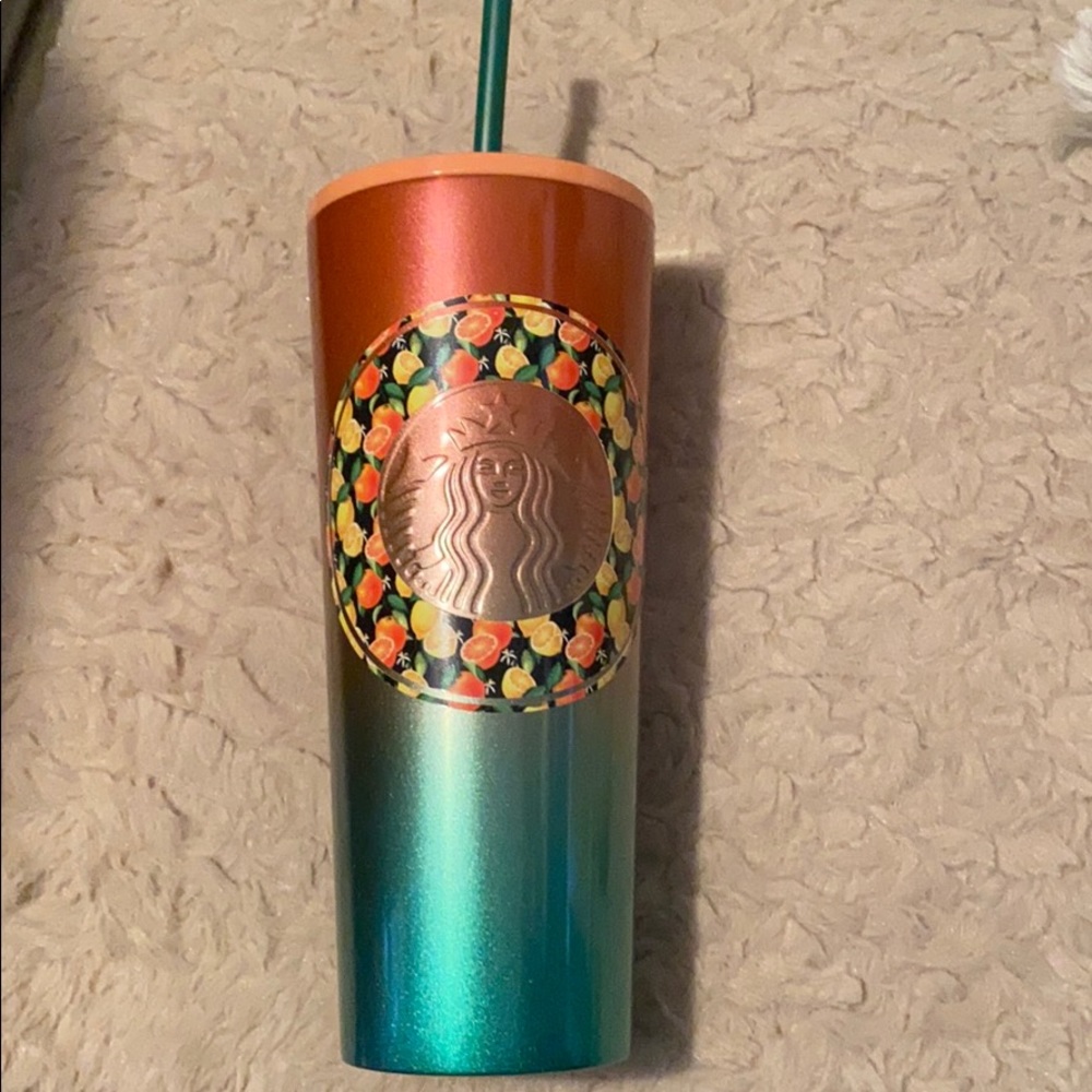 Starbucks ombré tumbler fruit decal